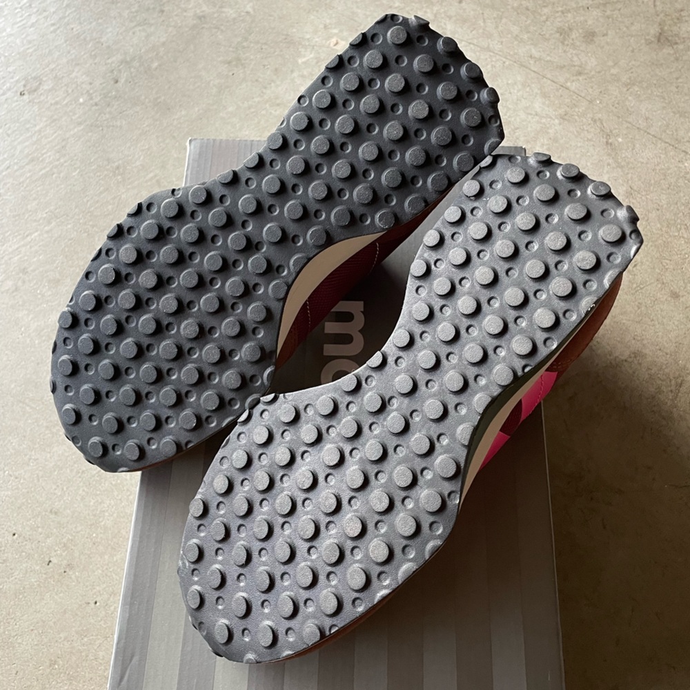 New Balance 327 'Rich Earth/Hi-Pink' Maroon Cloth Classic Sneakers 7 Youth/Teen - Picture 7 of 10